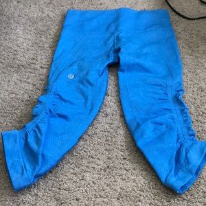 Lululemon In the Flow Ruched Capri Yoga Pants